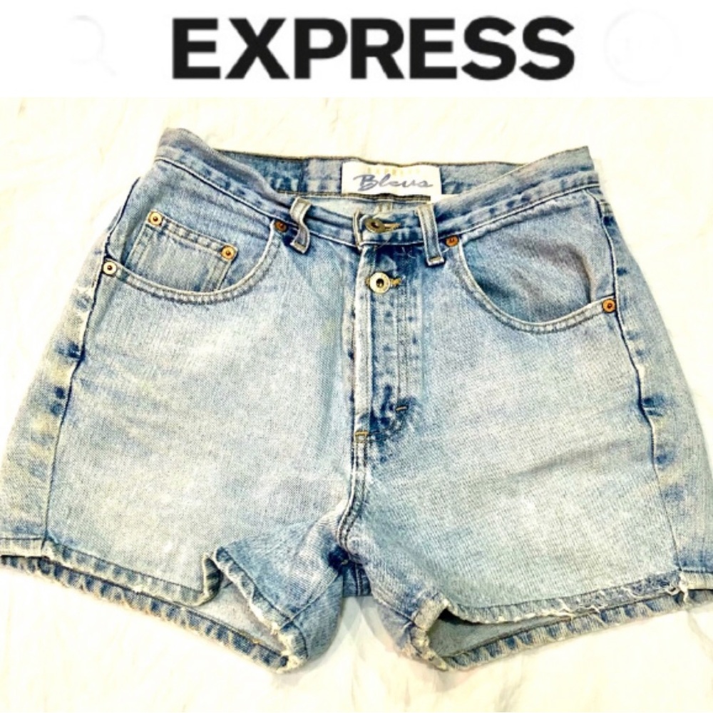 EXPRESS BLUES regular vintage jean shorts size 7/8  good condition